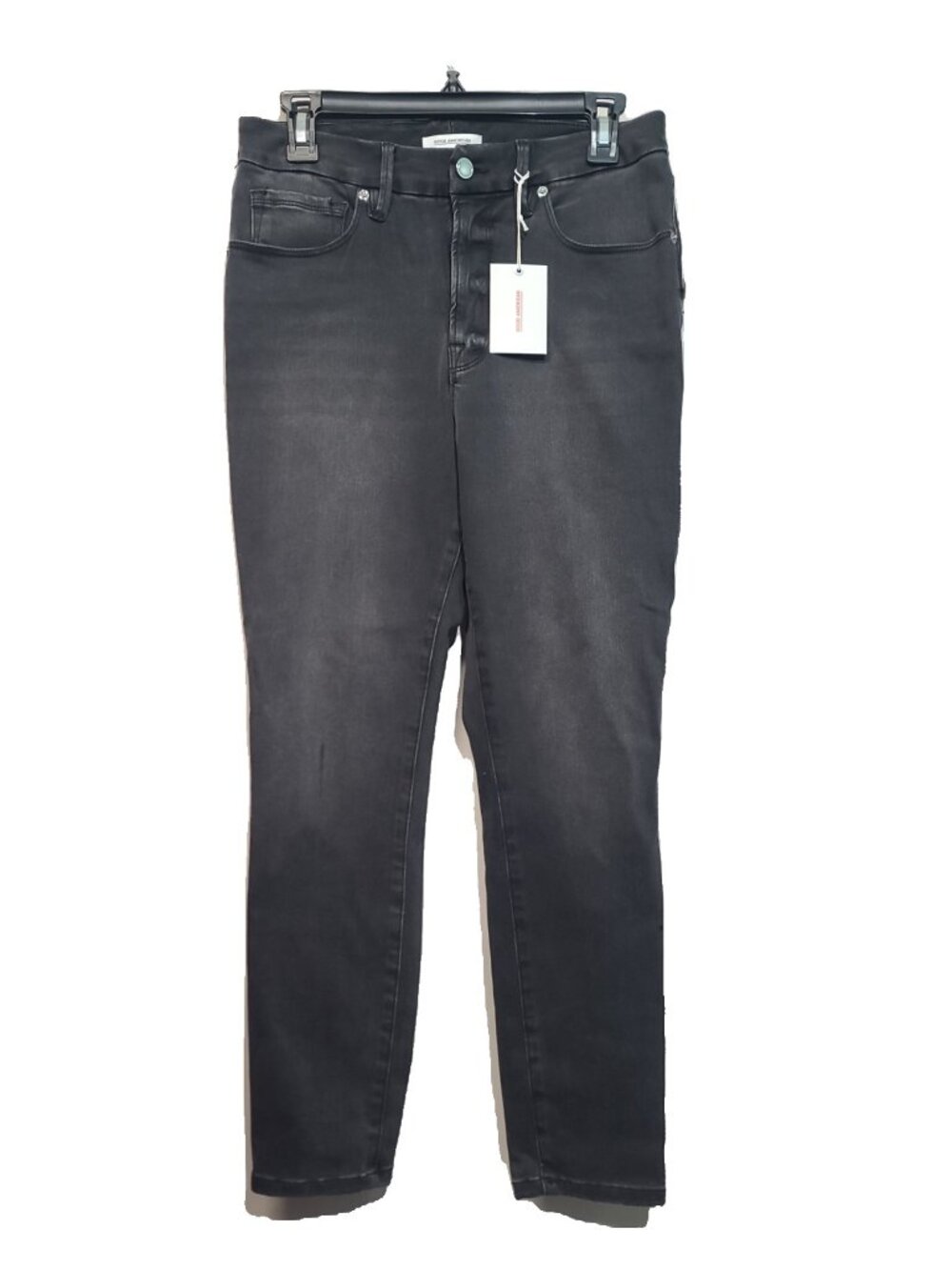 Good American legs crop jeans Size 10 Gray NWT Slim